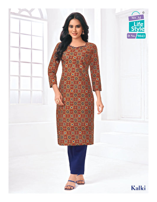 MCM | Pure Cotton SIDE CUT KURTI | 45" Length | SD21