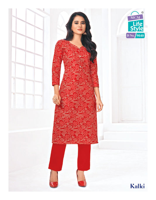 MCM | Pure Cotton SIDE CUT KURTI | 45" Length | SD24