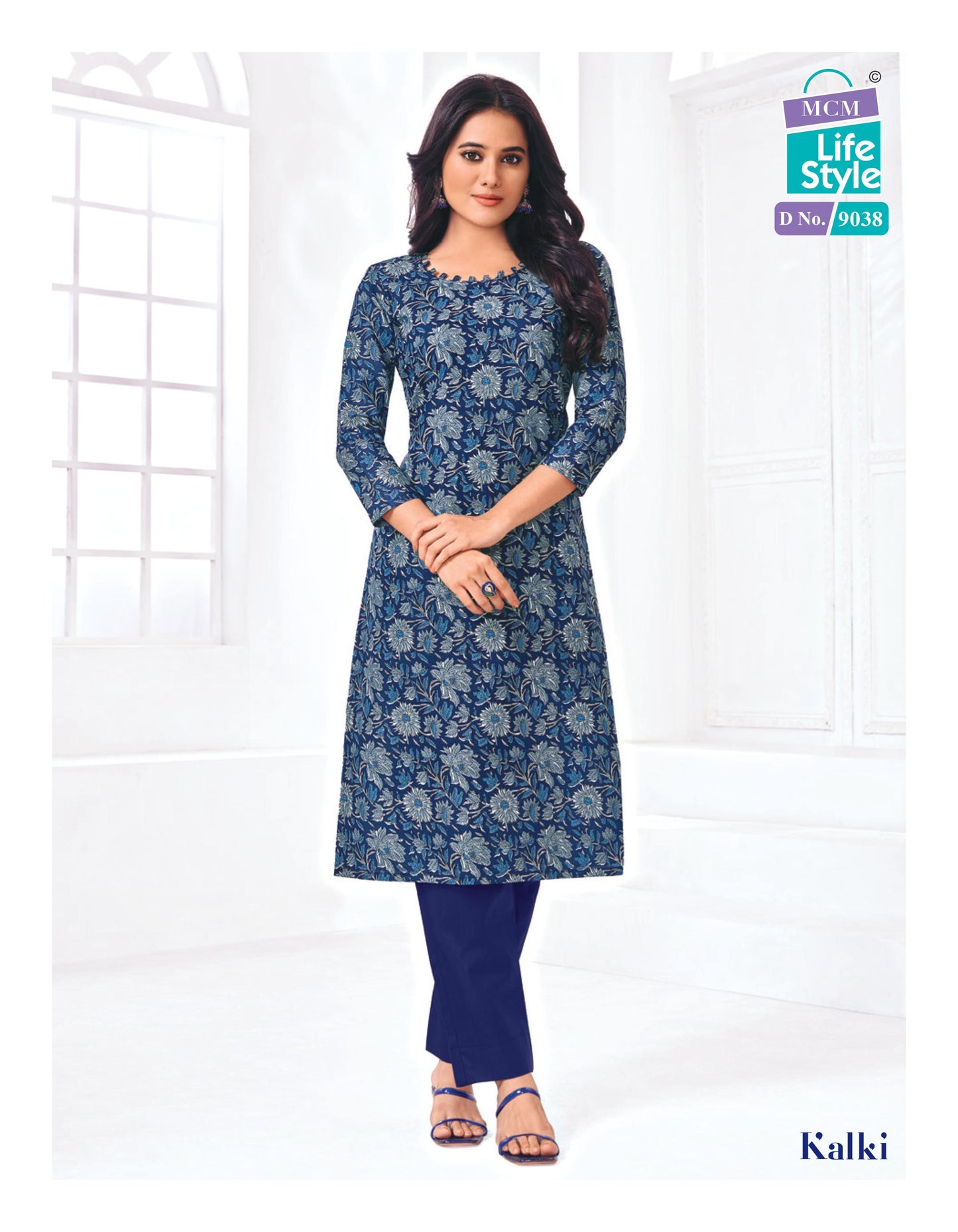 MCM | Pure Cotton SIDE CUT KURTI | 45" Length | SD26