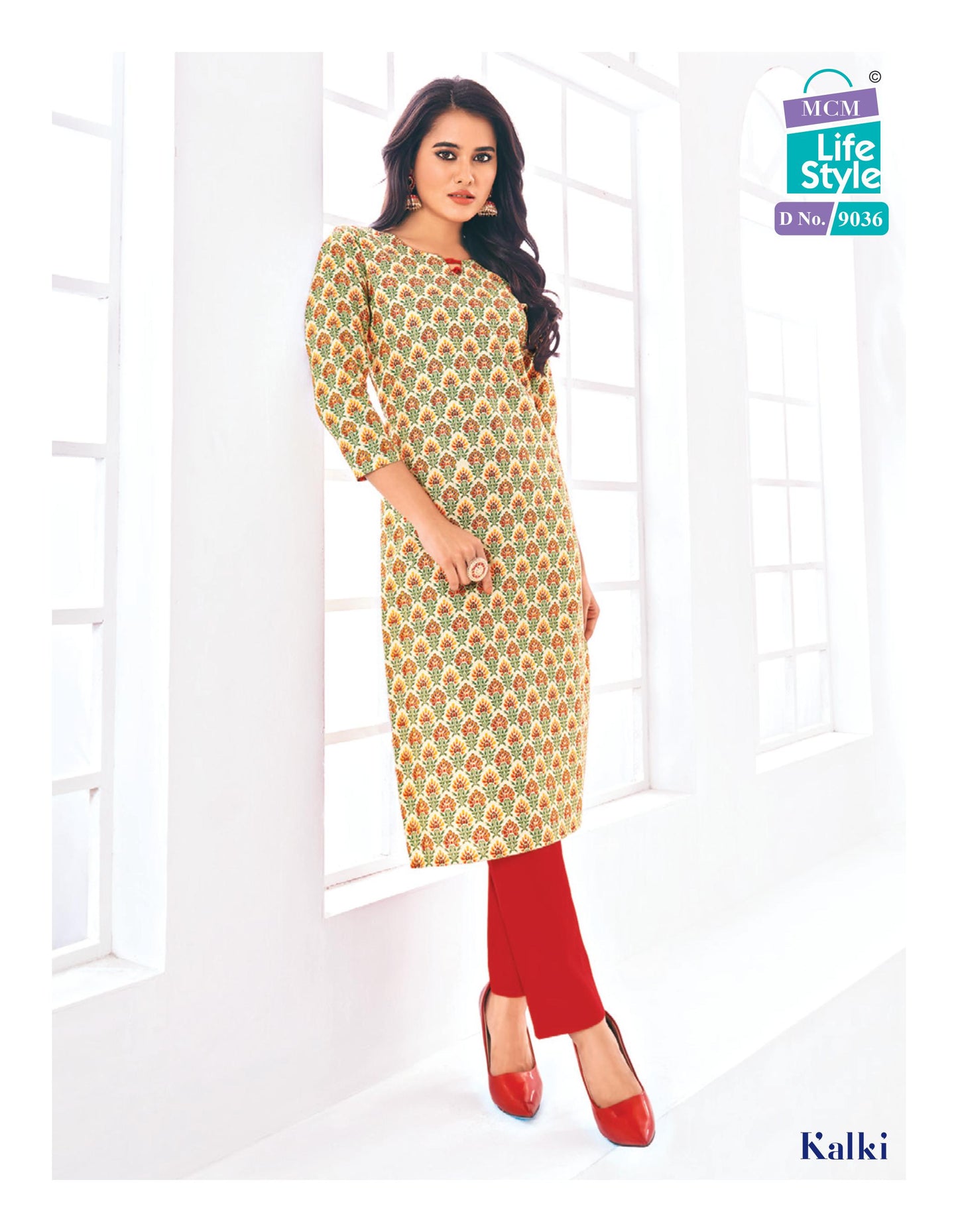 MCM | Pure Cotton SIDE CUT KURTI | 45" Length | SD28