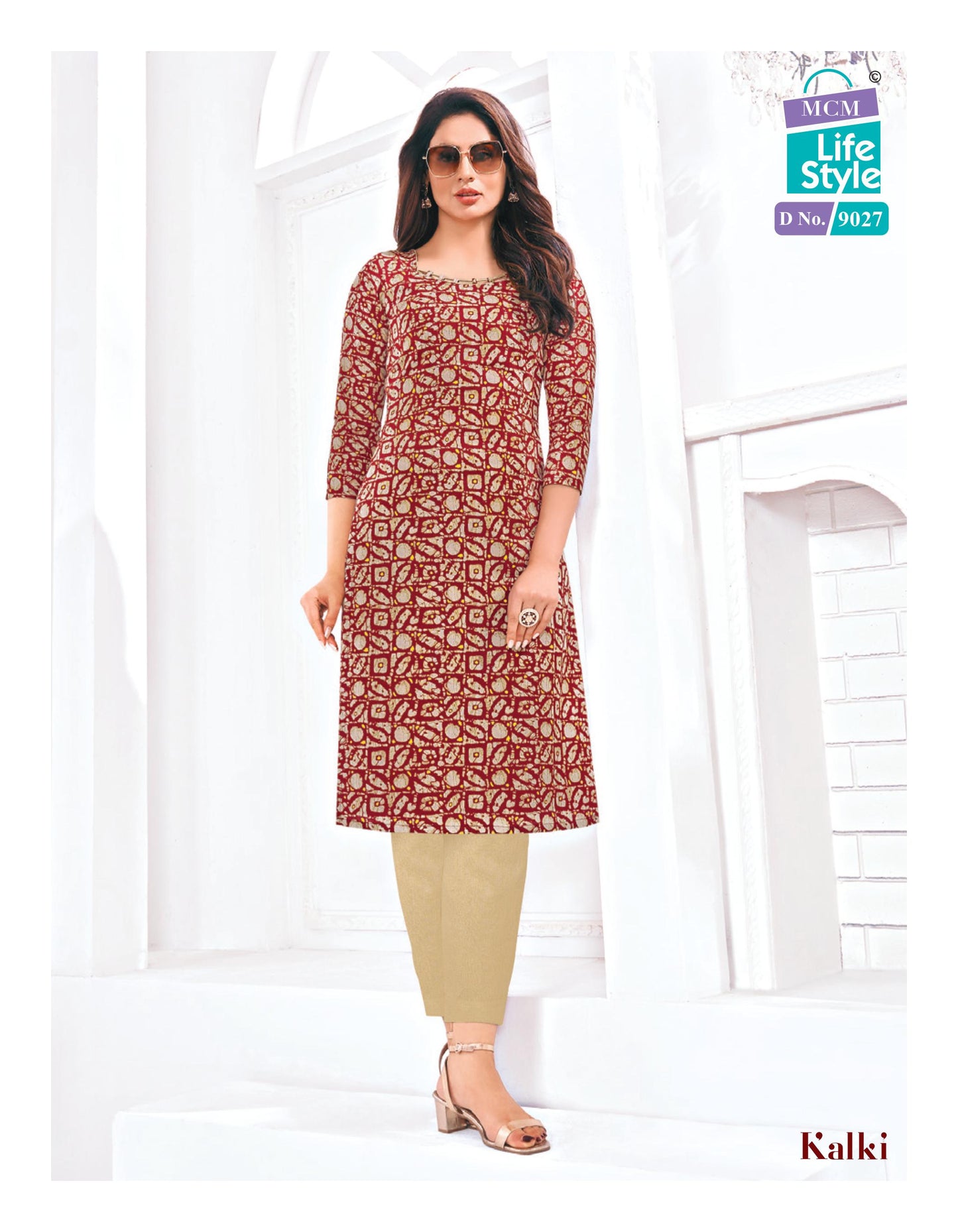 MCM | Pure Cotton SIDE CUT KURTI | 45" Length | SD29