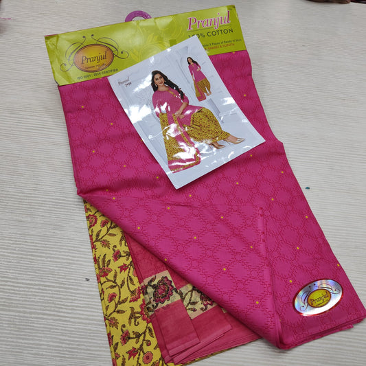 Unstiched  Salwar Material | Pranjul Pure Premium Cotton | SM163