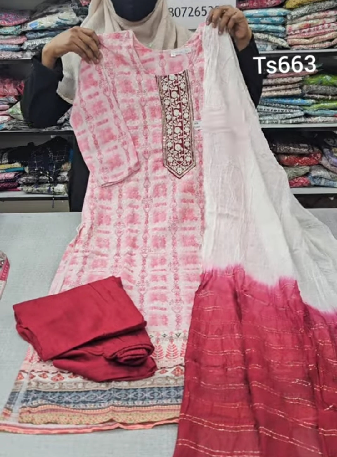 Top Bottom Dupatta Set | TS663