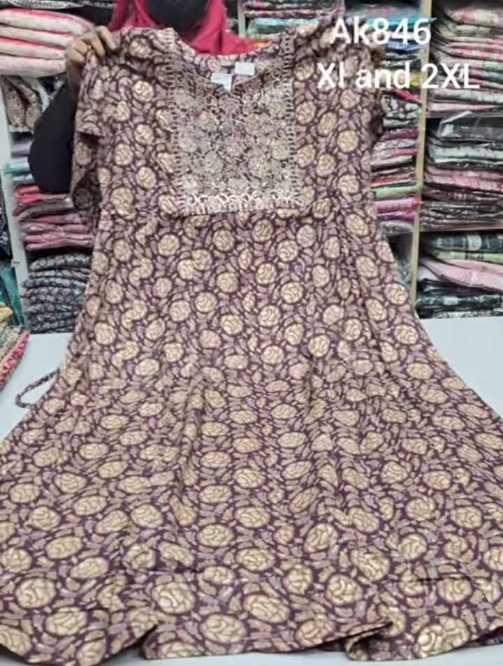 Rayon Anarkali Kurti | AK846