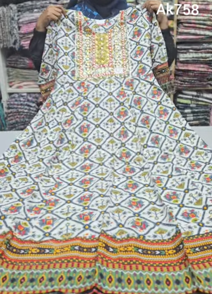 Rayon Anarkali Kurti | AK758