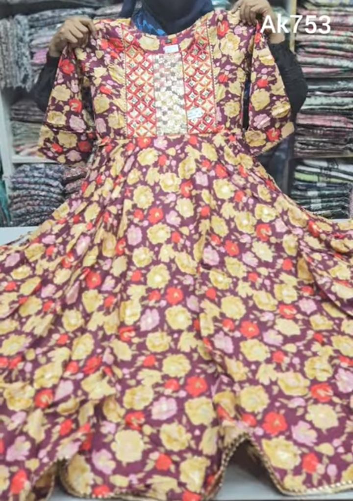 Rayon Anarkali Kurti | AK753