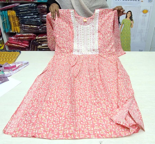 Feeding Nayra Cut Kurti | D Capsul,(mix Cotton)  | FK07