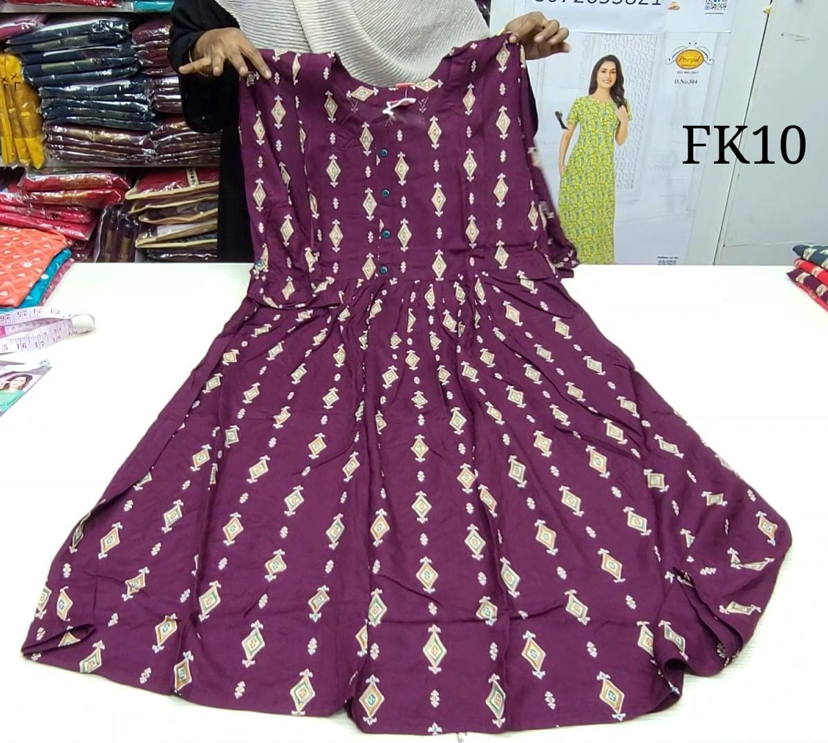 Feeding Umbrella  Kurti | Heavy and Thick Rayon Liva Certified | FK10