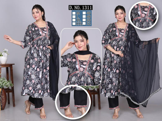 Aaliya Cut Top Bottom Dupatta Set | AC26