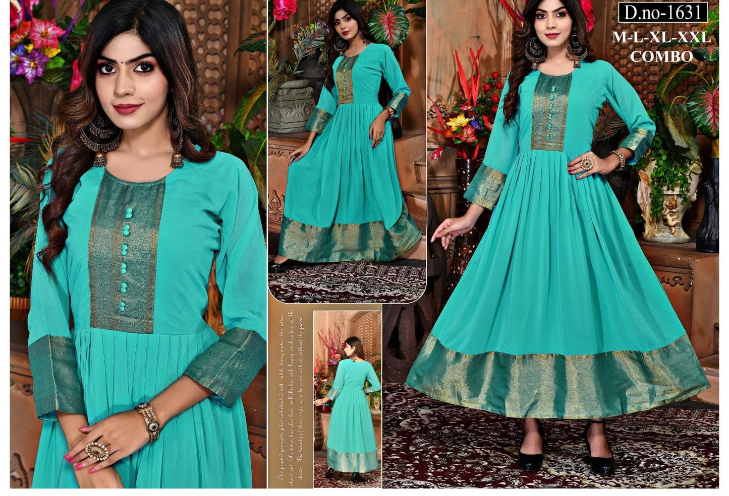 15 Colours 5 Sizes  Trending Anarkali Kurti | 2 Pieces Free shipping | TC01