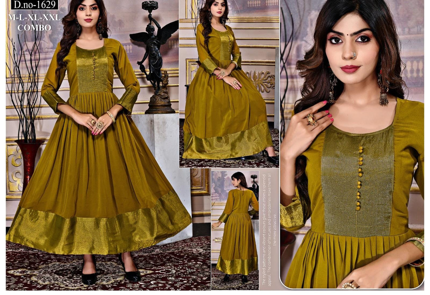 15 Colours 5 Sizes  Trending Anarkali Kurti | 2 Pieces Free shipping | TC01