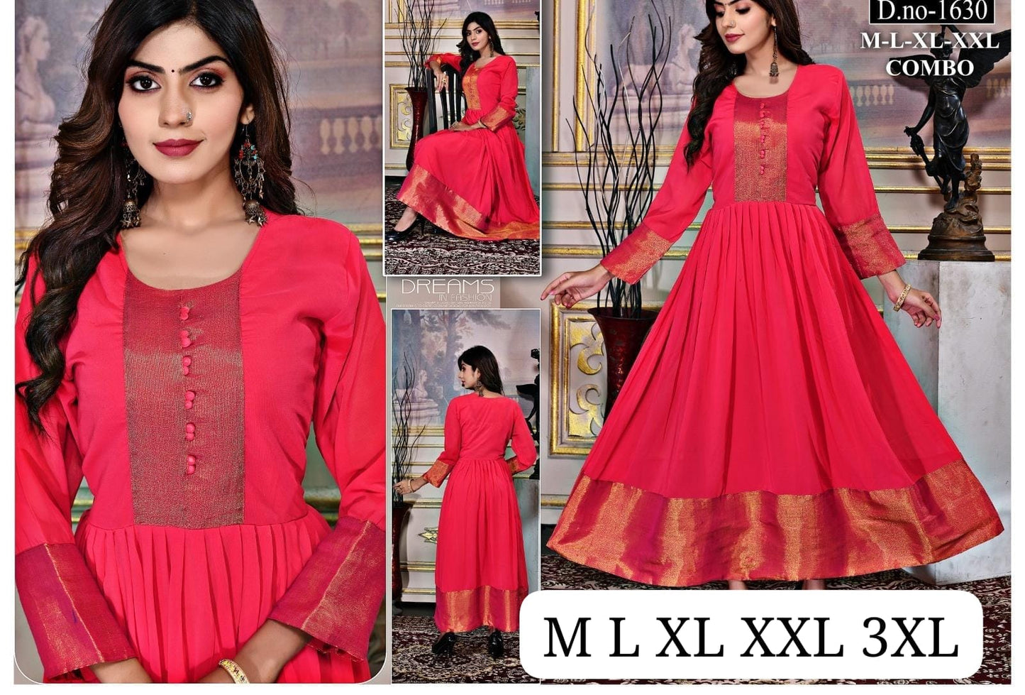 15 Colours 5 Sizes  Trending Anarkali Kurti | 2 Pieces Free shipping | TC01