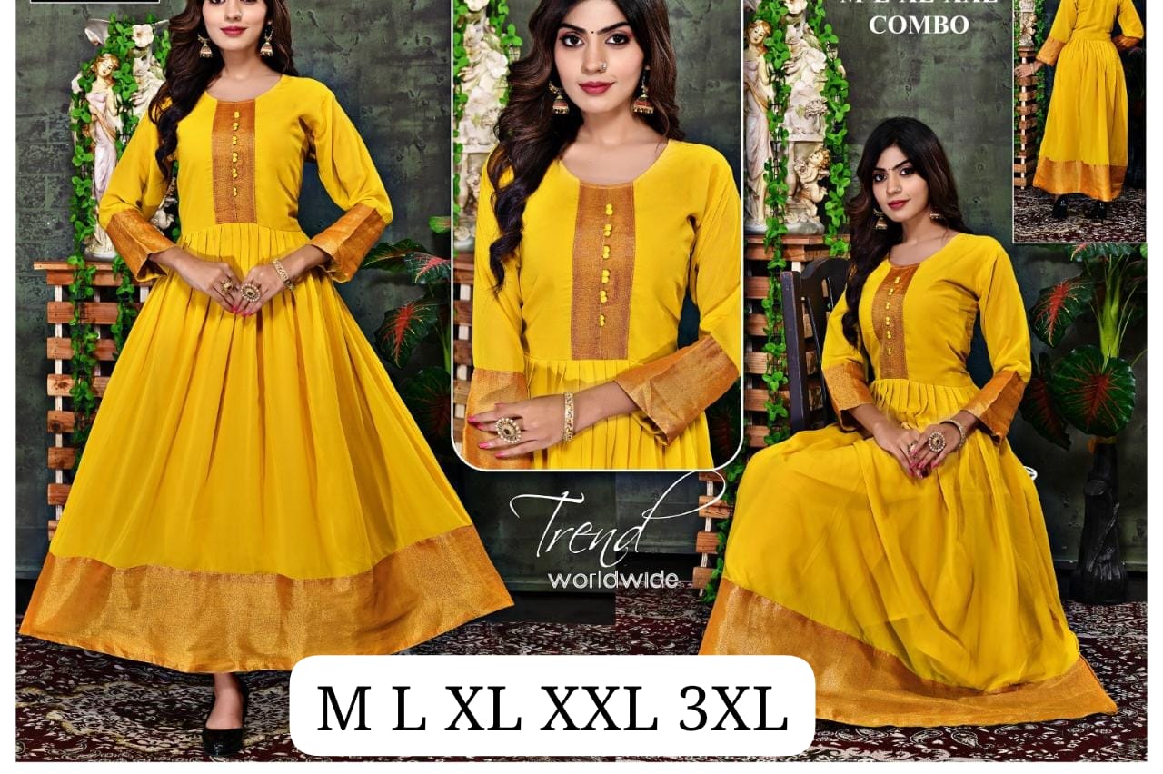 15 Colours 5 Sizes  Trending Anarkali Kurti | 2 Pieces Free shipping | TC01