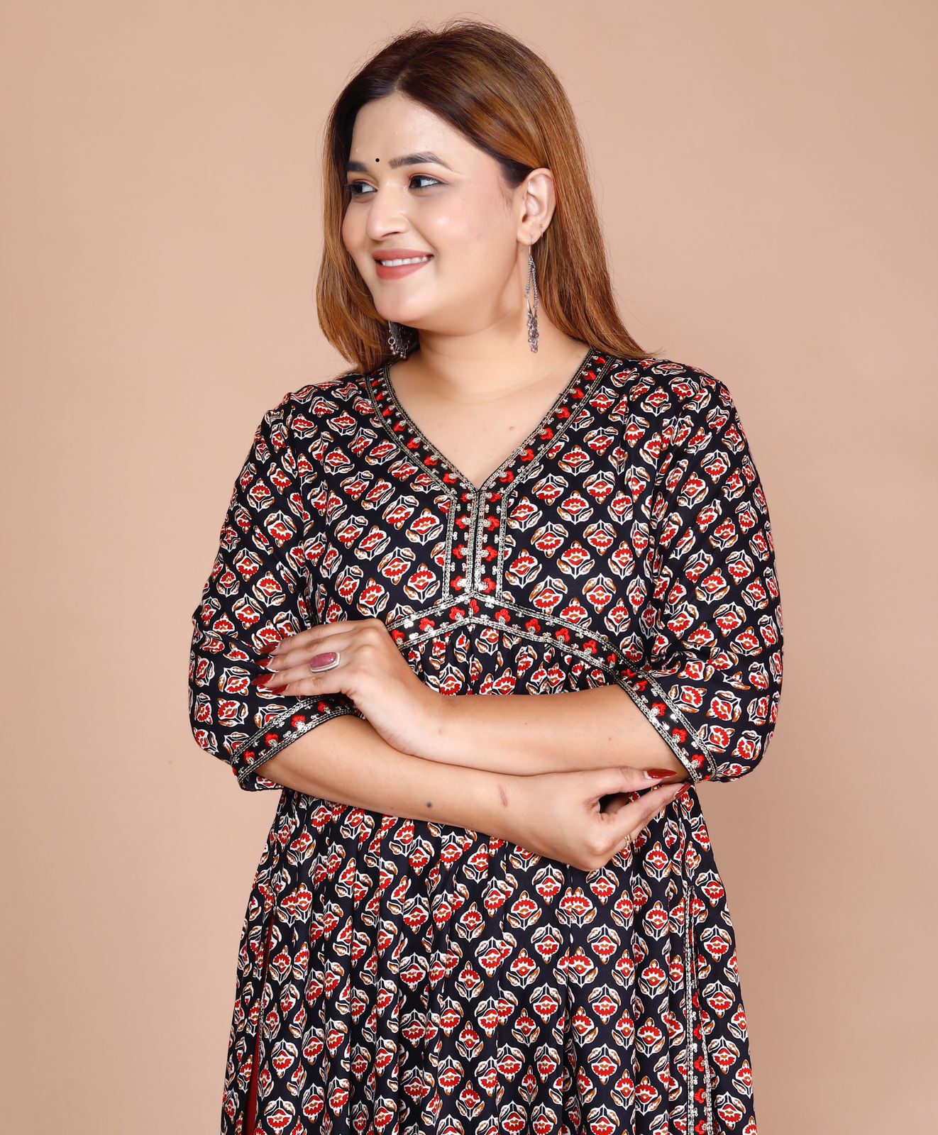 AAliya Cut  Premium Rayon PLUS SIZE Kurti | AC40