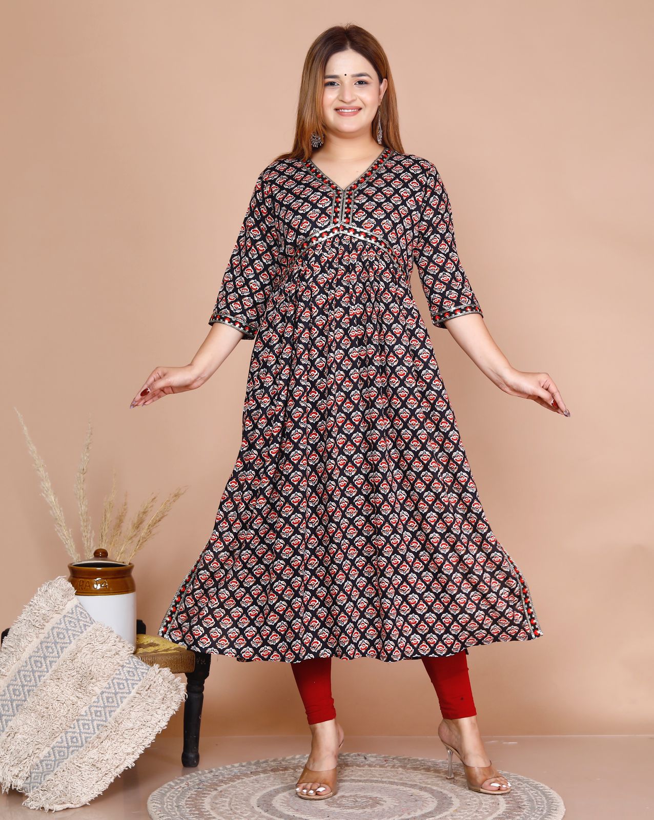 AAliya Cut  Premium Rayon PLUS SIZE Kurti | AC40