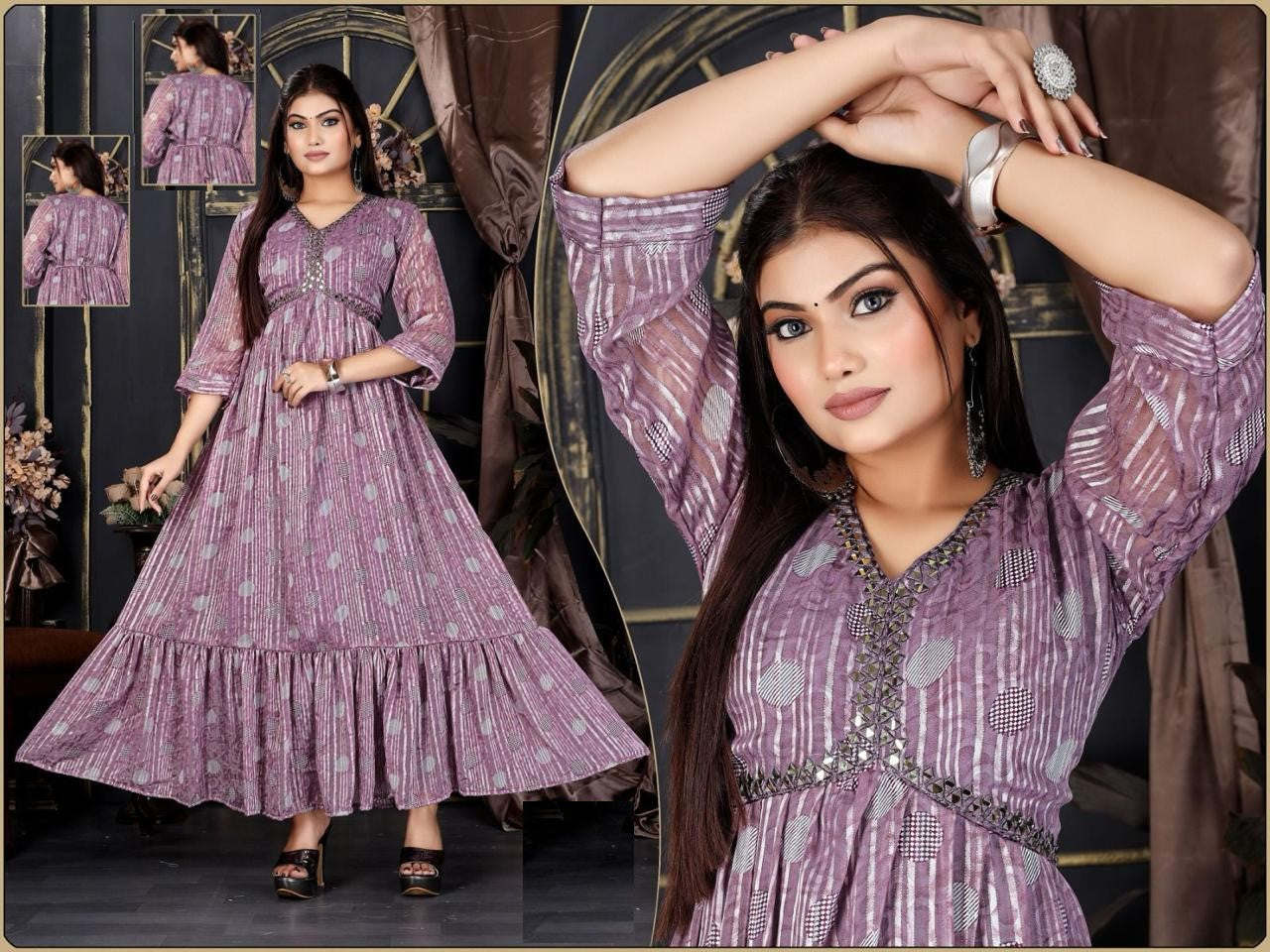 Aaliya CUt | Top WITH Dupatta Set | AC60