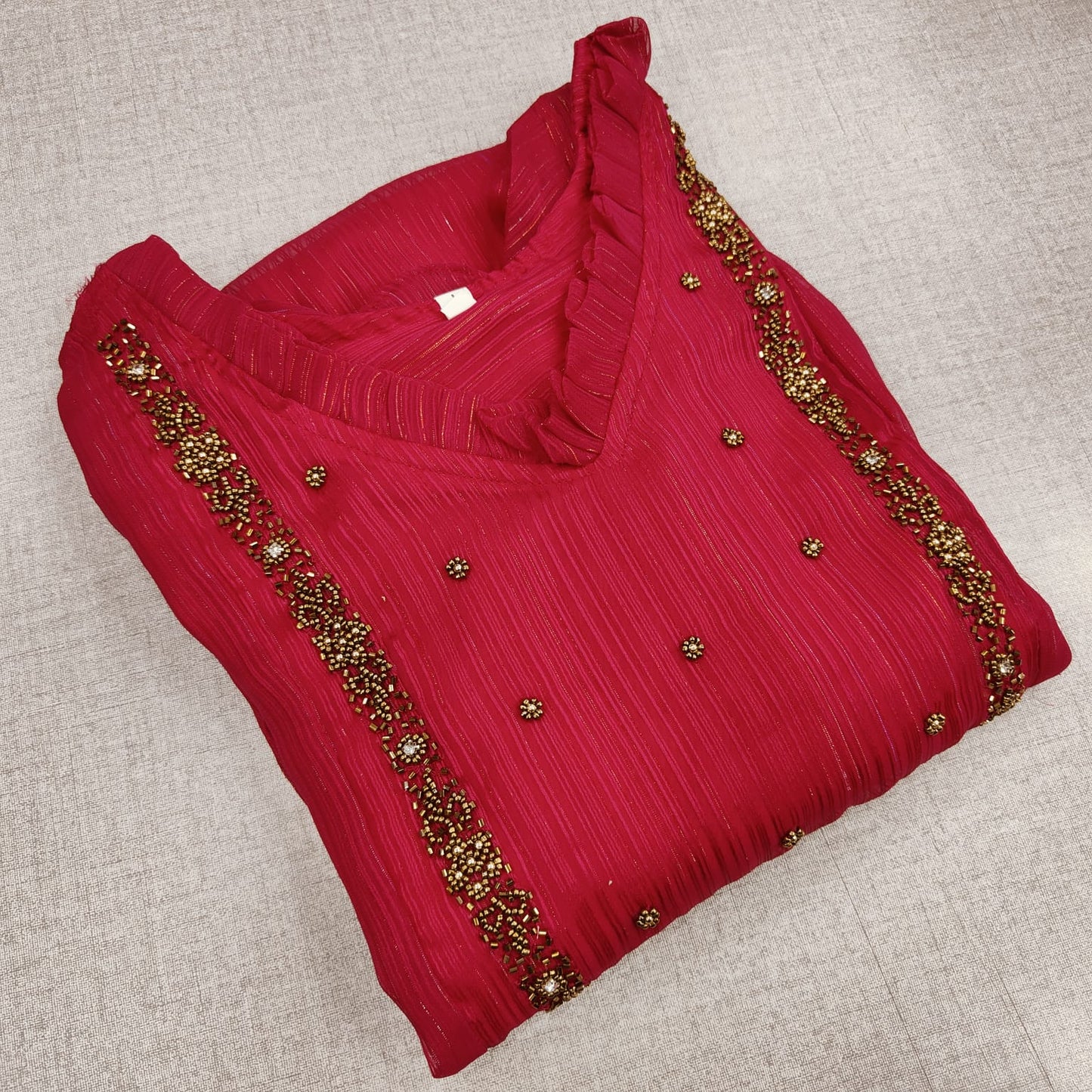 Zari Georgette Kurti with Handwork | HW05