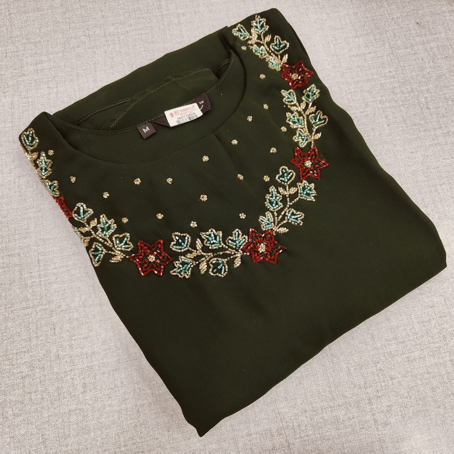 Georgette A-Line kurti with Handwork | HW14