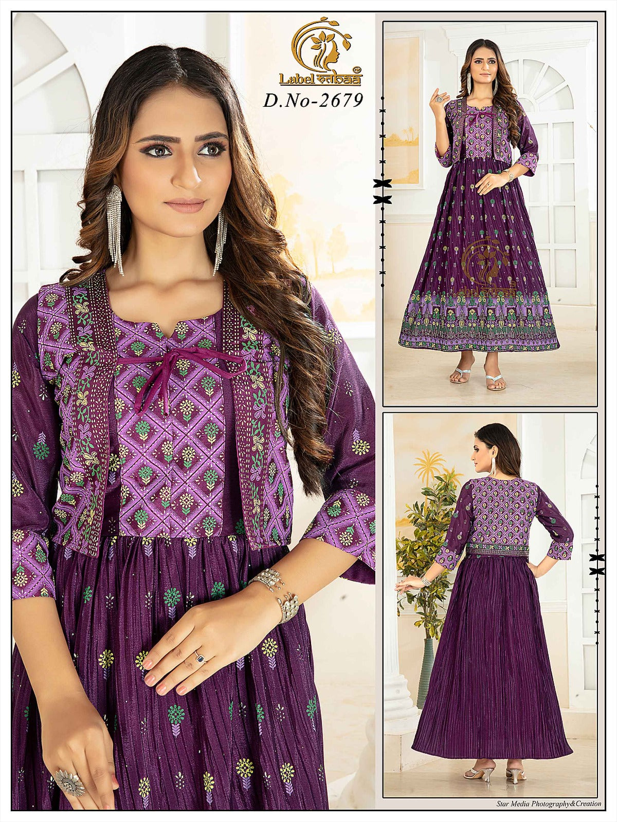 Anarkali Kurti | Vichitra Silk | AK297