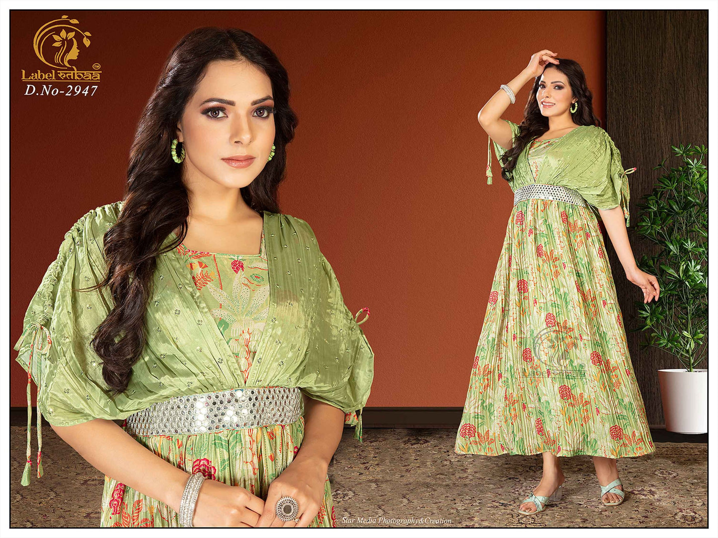 Anarkali Kurti | Chinon Silk | AK296