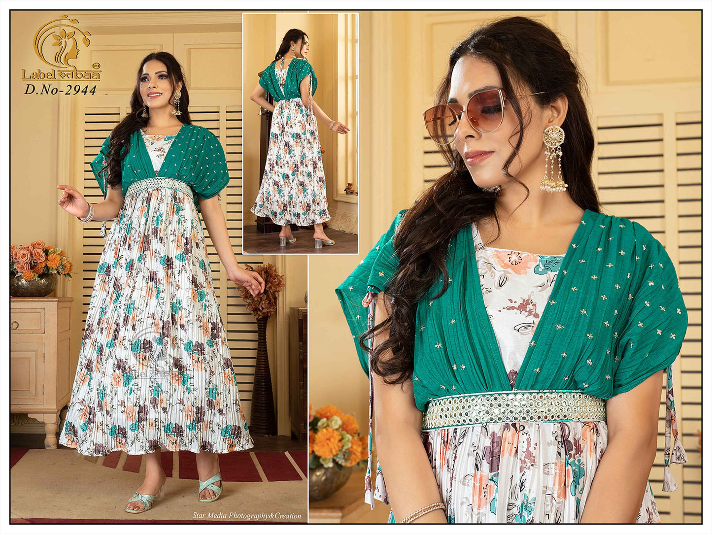 Anarkali Kurti | Chinon Silk | AK296