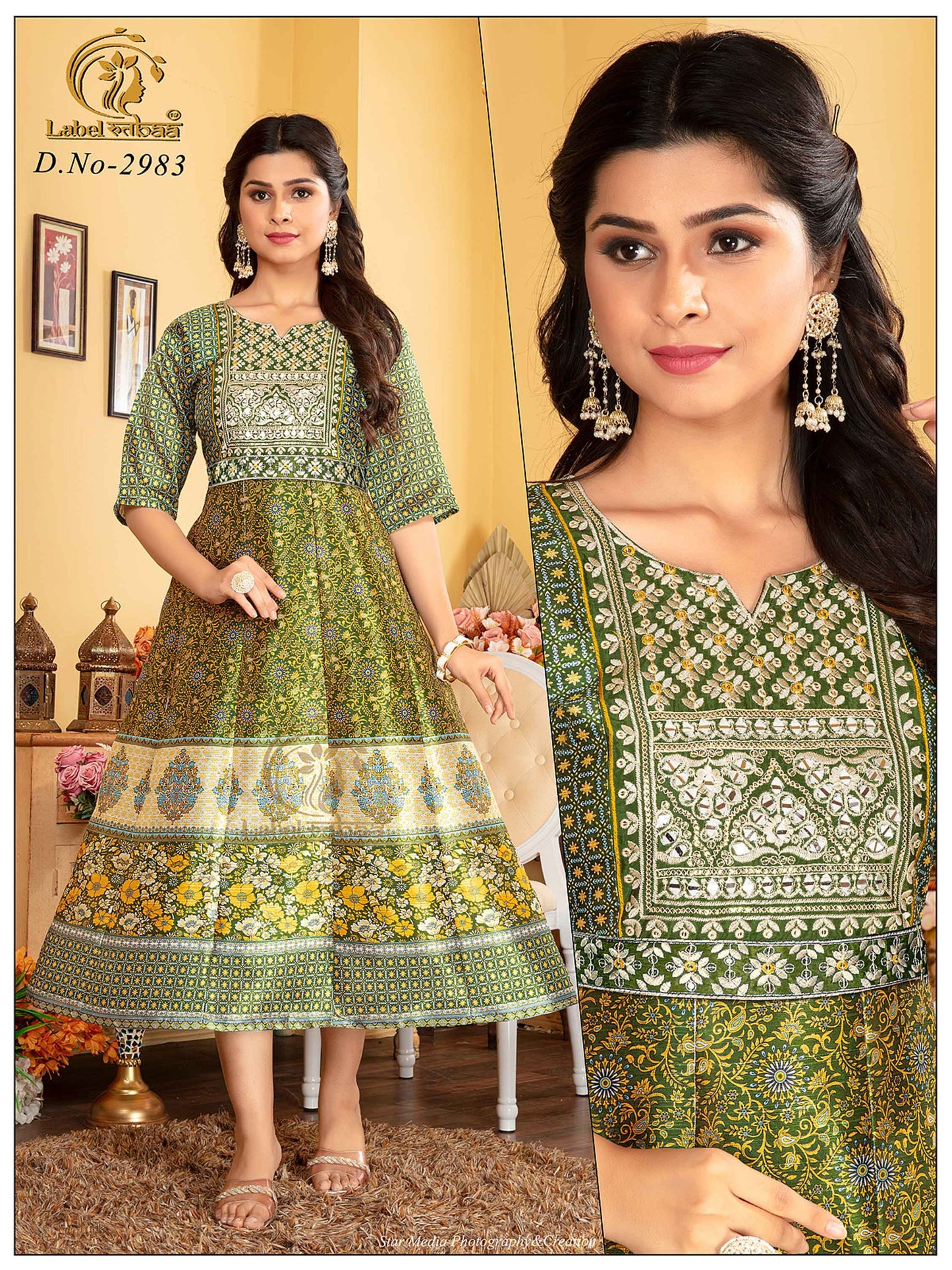 Anarkali Kurti | Taffeta Silk | AK299